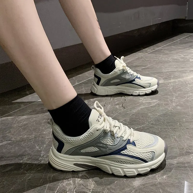 

2021 Spring Woman Mesh Sneakers Platform Comfortable Running Shoes Female Trendy Designer Vulcanized Shoes Women's Sneakers