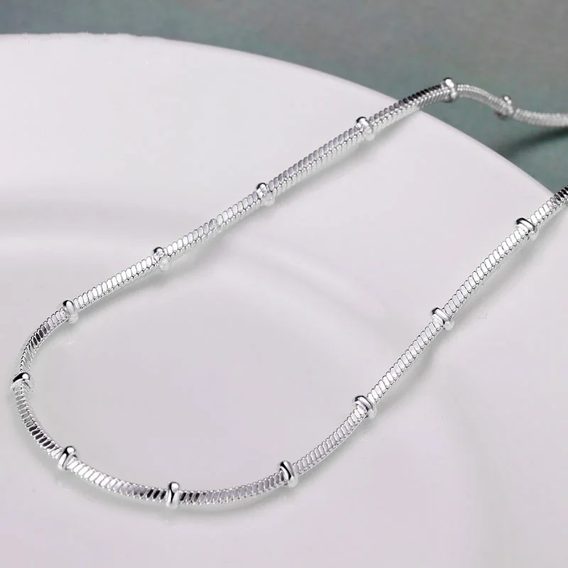 

Choker Necklace Silver Color Snake Clavicle Chain Minimalist Women Fashion Party High Quality Copper Female Jewelry Gifts New