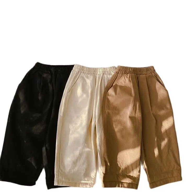 

Girls Korean radish pants baby children spring and autumn new trousers washed Japanese casual pants boys P5688