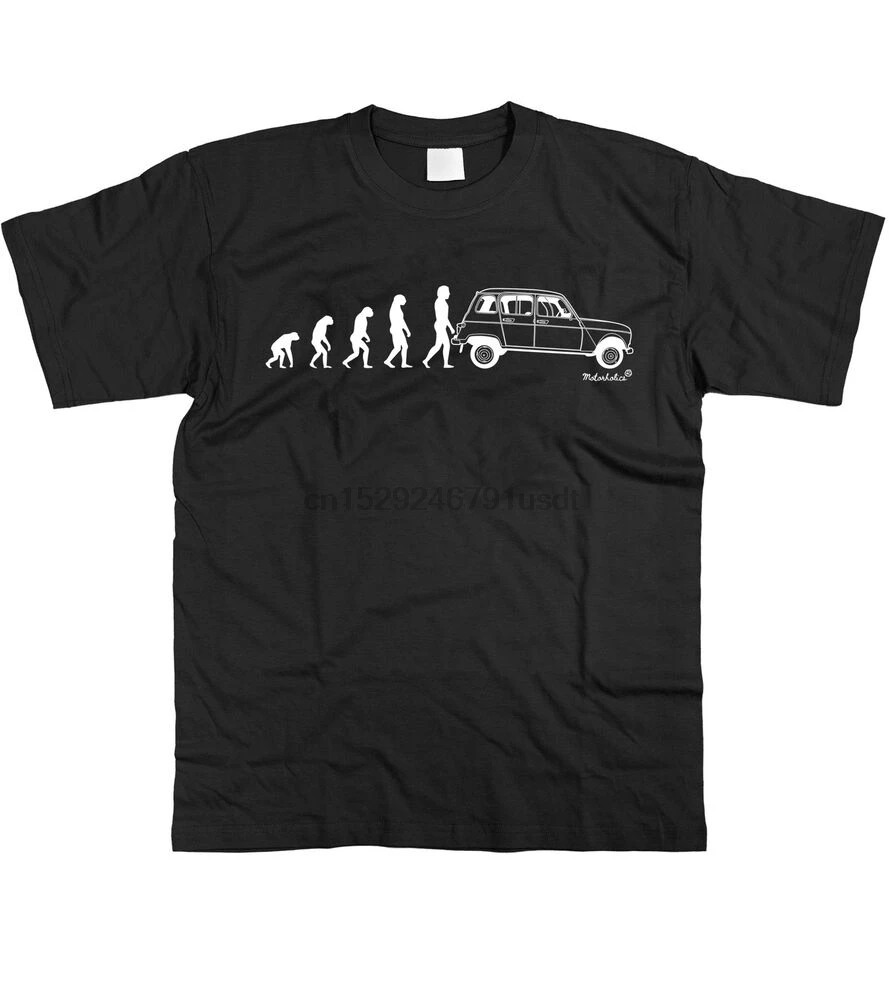 Мужская футболка Motorholics Evolution of Man to Renault 4 Classic French Размеры S 5XL|Мужские футболки| |