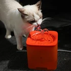 Диспенсер для воды с датчиком движения, автоматический пластиковый питьевой фонтан для домашних животных, прозрачная электрическая миска для собак