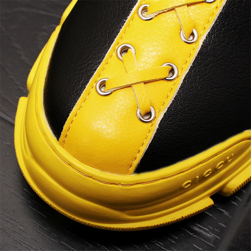 Мужская повседневная обувь Кожаная Модные кроссовки Мужские ботинки кожаные из