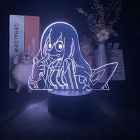 anime my hero academia froppy 3d night light smart phone contro 16 color remote control kawaii room decor for fans holiday gift