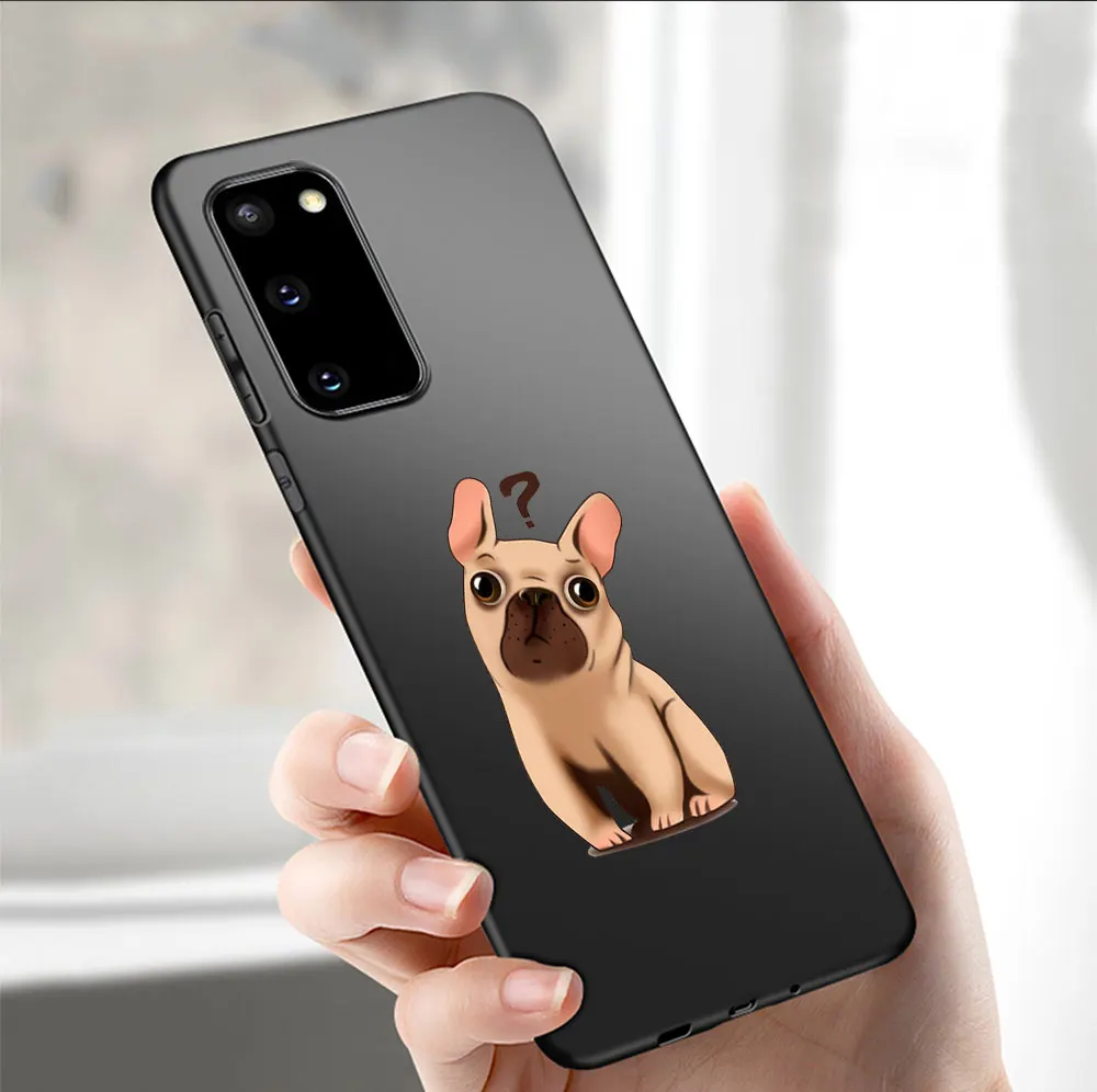 

Animal Pug Case For Samsung A51 A71 A50 A70 A20 A40 A20E S20 S10 S9 S8 S7 Edge Ultra Puls Note 10 9 8 Plus Black Cover Funda