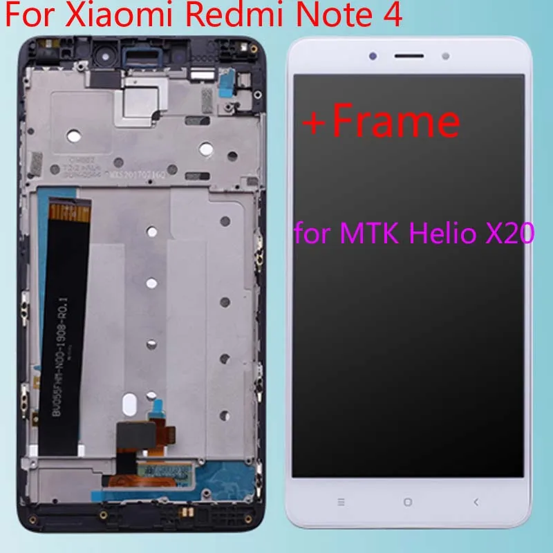 ЖК дисплей и тачскрин с рамкой для Xiaomi Redmi Note 4 5 дюйма протестированы + инструменты