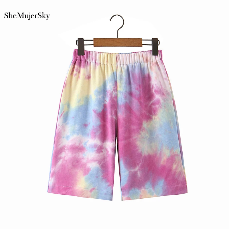 

Шорты SheMujerSky с высокой талией и ярким принтом, с эластичной резинкой на талии, 2020