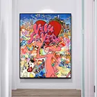 Граффити постер поп-арт Розовая пантера спрей принты на холсте живопись Настенная картина для гостиной детской комнаты Декор для дома подарок