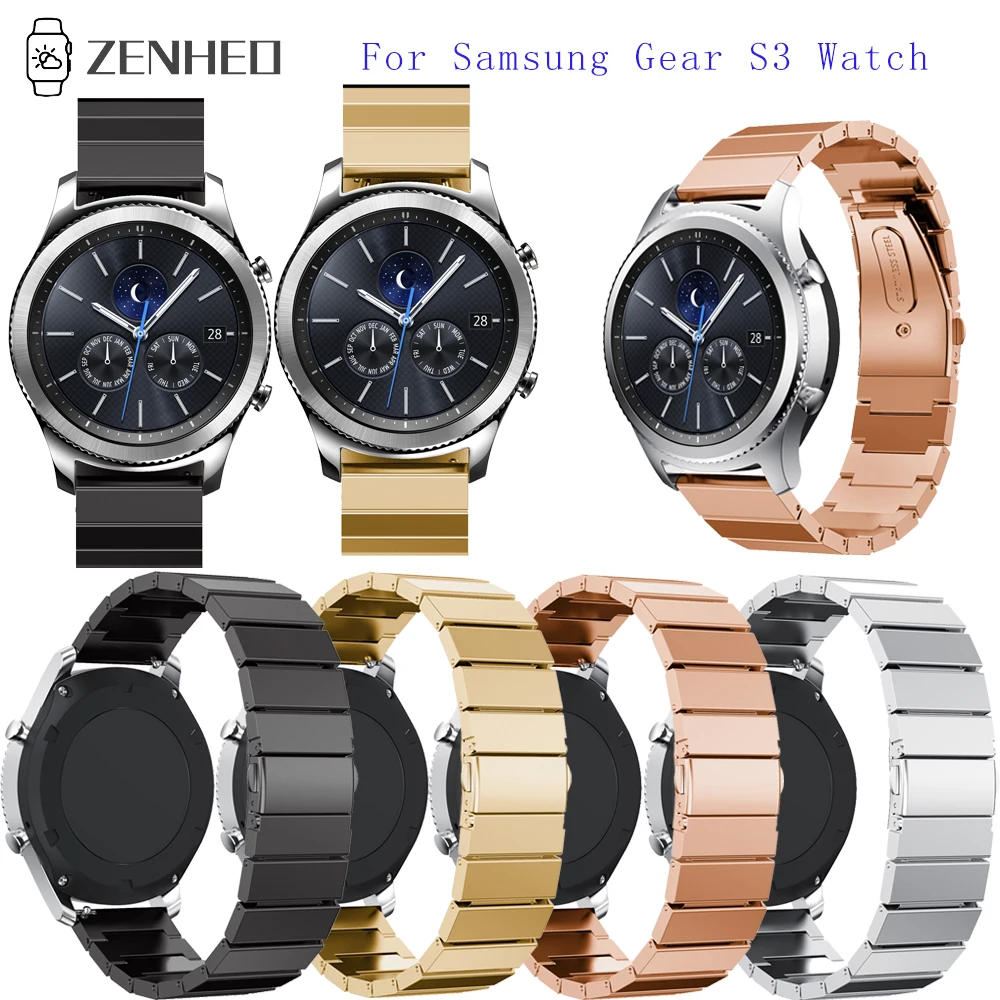 

22 мм новый браслет из нержавеющей стали для samsung gear S3 ремешок для часов Регулируемая Замена для samsung Galaxy 46 мм ремешок для часов