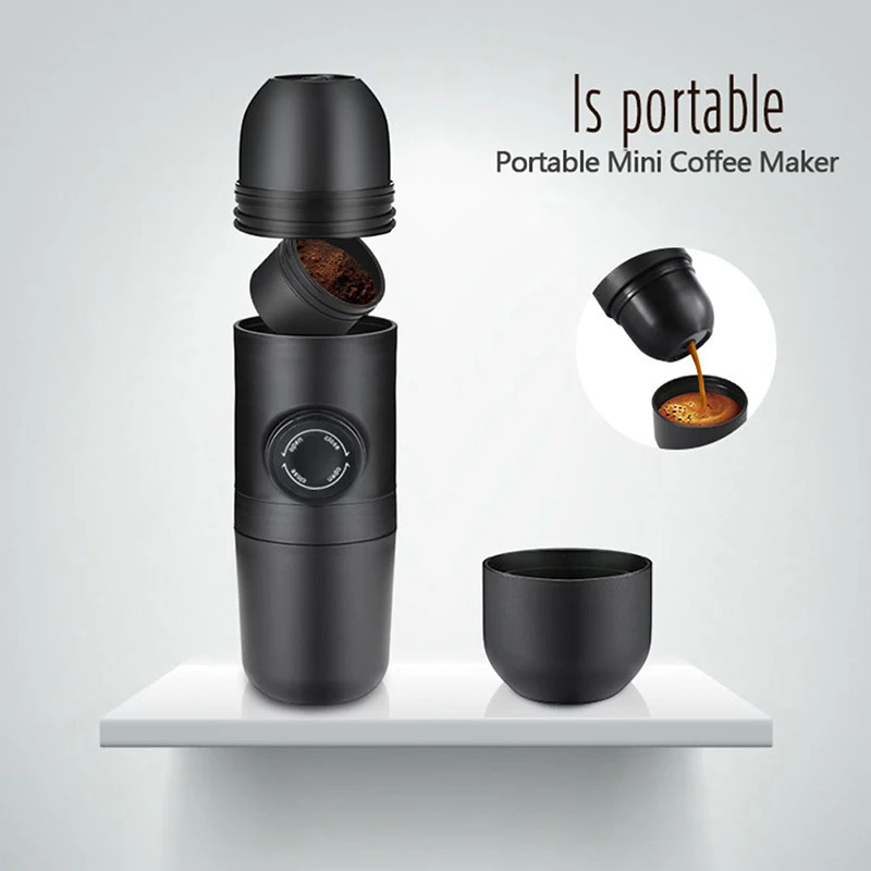 

Mini Portable Coffee Machine Pressure Espresso Manual Handheld Espresso Coffee Maker For Car Travel Camping Hiking Home Office