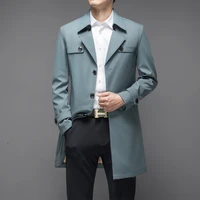 thoshine brand spring autumn men long trench coats superior quality male fashion outerwear jackets smart casual plus size 6xl