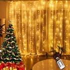 2022 Рождественская гирлянда-занавеска, рандомное украшение для дома, рождественские подарки, Рождество, Новый Год, свадьба, вечеринка