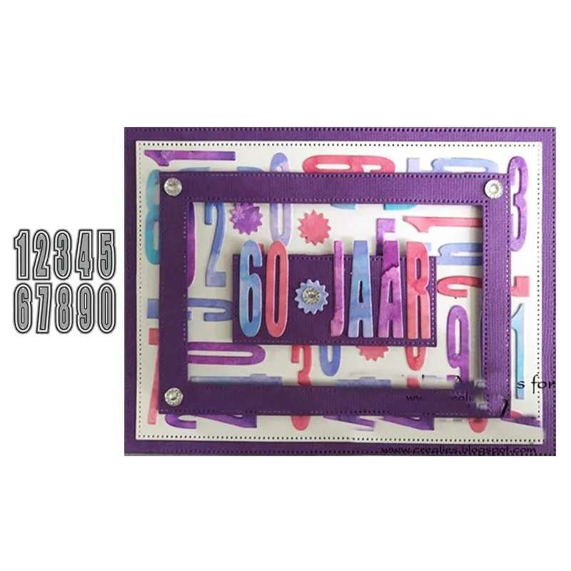 

0 to 9 Arabic numeral cutting knife die metal cutting scrapbook process card die manual carbon steel die