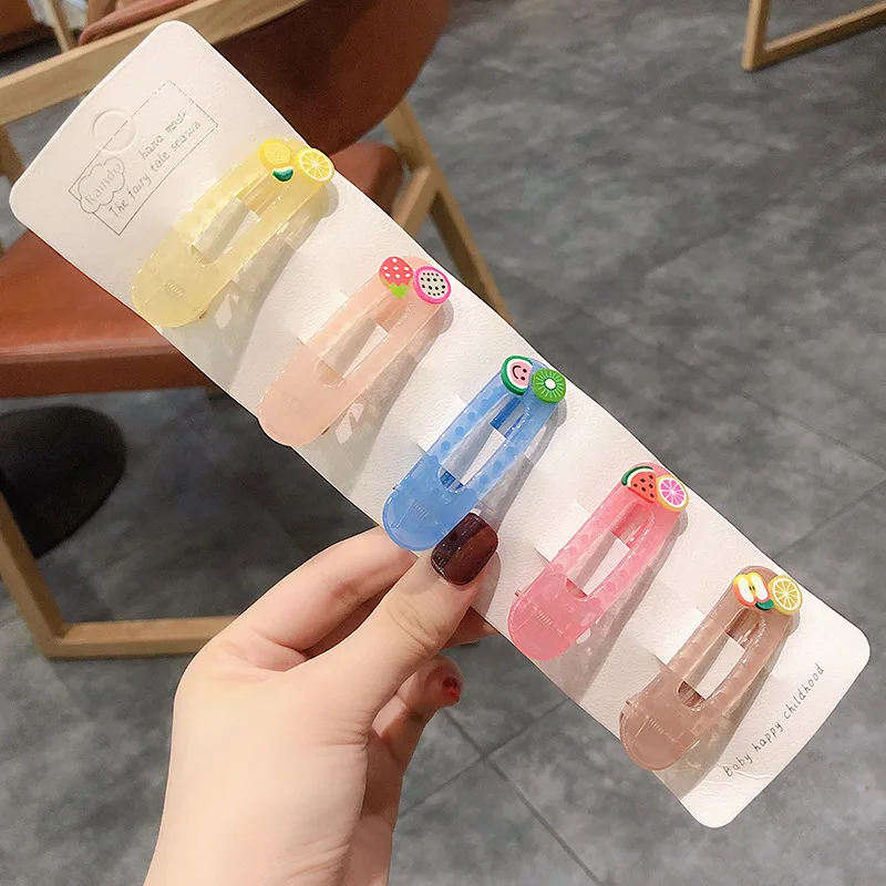 5 шт./компл. милые для маленьких девочек Заколки волос со стразами заколки с