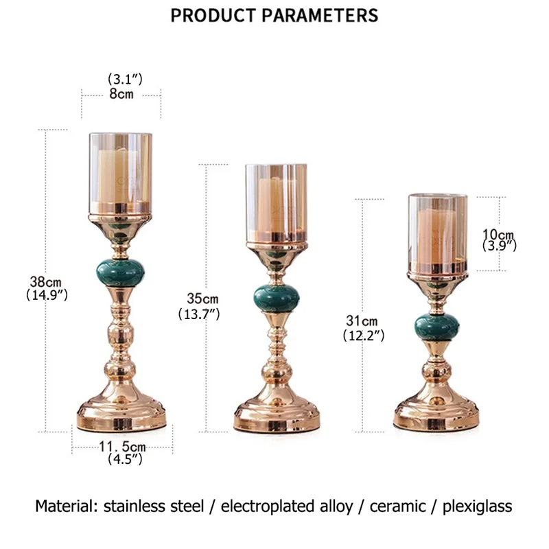 

OULALA Candle Table Light Modern Retro Decoration Luxury Lamp For Home Dinning Room