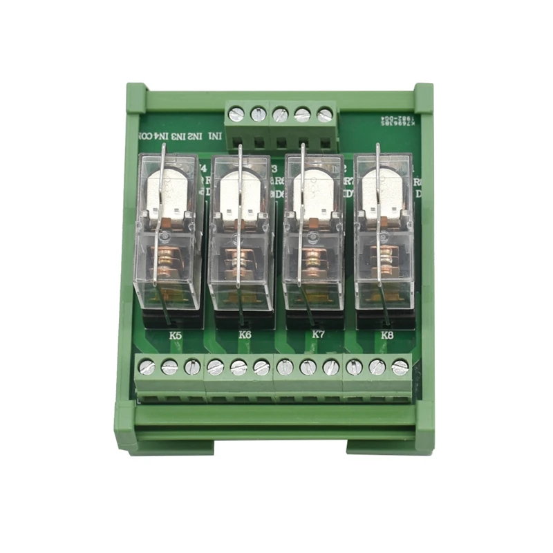 Din рейка крепление Ac/Dc 12V/24V Управление 4 Spdt 16A Мощность триггерный релейный модуль