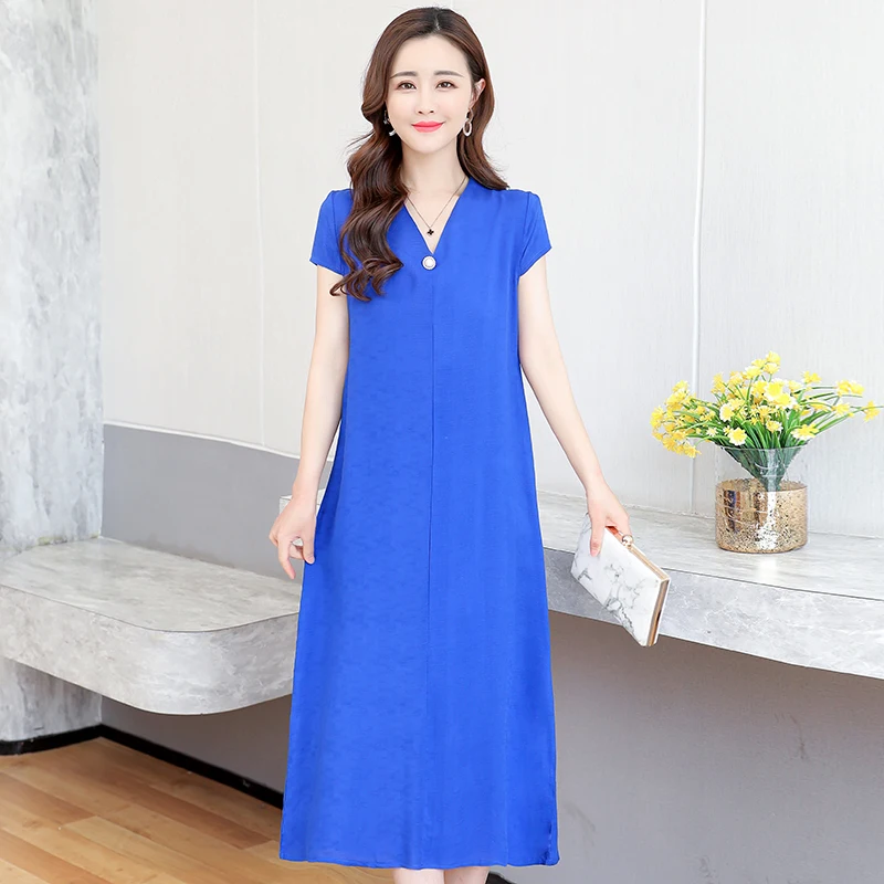 

2021 Beach long Dresses Sundress Robe Summer solid Dress Women Sleeveless plus size Dress