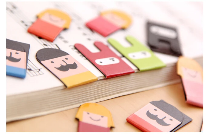 Девочка/усы/кролик ниндзя магнитная закладка симпатичная мультяшная Магнитная