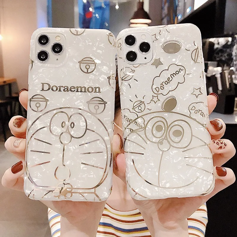 

Doraemon cartoon cute phone case for iPhone7p/8plus/se2/xr/xs/xsmax/11/12/11pro/12mini/12promax/12pro/ couple simple phone cover