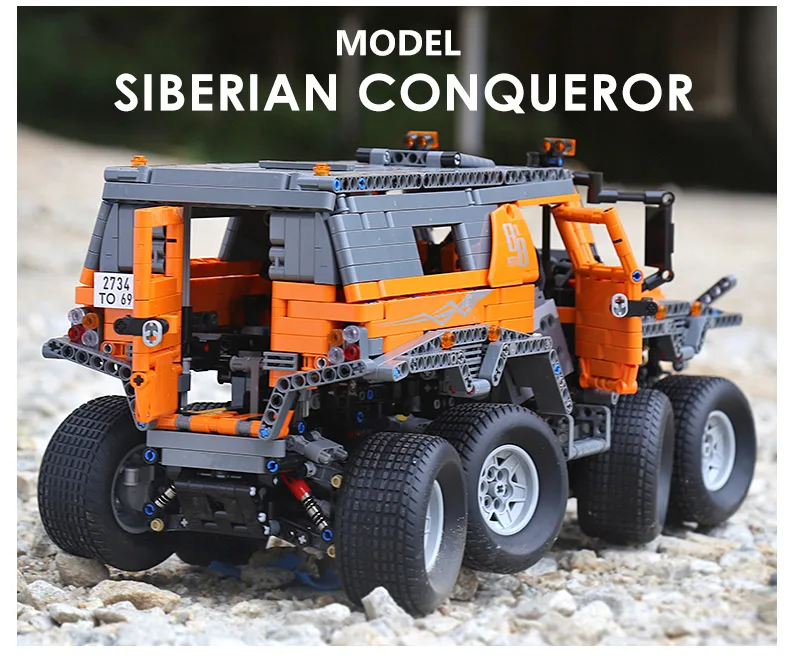 Avtoros Shaman 8x8 Siberia SuperCar Technic серия внедорожный gps-трекер, автомобильные модели, строительные наборы, блочные кирпичи 5360, развивающие рождественские подарки, игрушки 23011 23011B