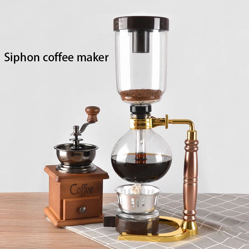 

Japanese Style Siphon Coffee Maker Tea Siphon Pot Vacuum Coffeemaker Glass Type Coffee Machine Filter Kahve Makinas 3cup 5cup