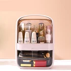 Прозрачная коробка для хранения косметики, женский водонепроницаемый органайзер для ванной, портативный Настольный ящик для хранения средств по уходу за кожей