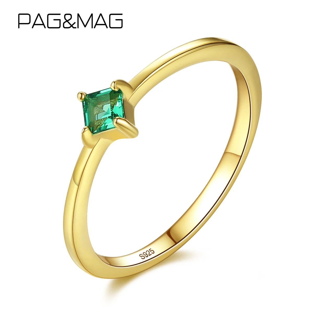 

Женское кольцо с драгоценными камнями PAG & MAG Delicate VVS Emerald, серебряное кольцо с 925 пробы, ювелирное изделие, ювелирное изделие, SR0081