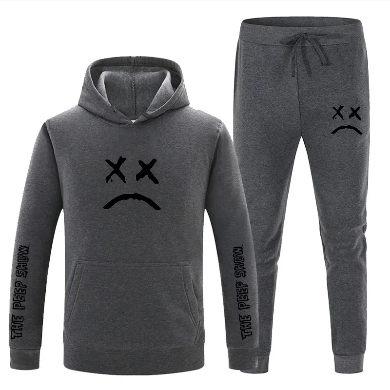 Мужские комплекты на весну и осень толстовка с капюшоном штаны спортивная одежда