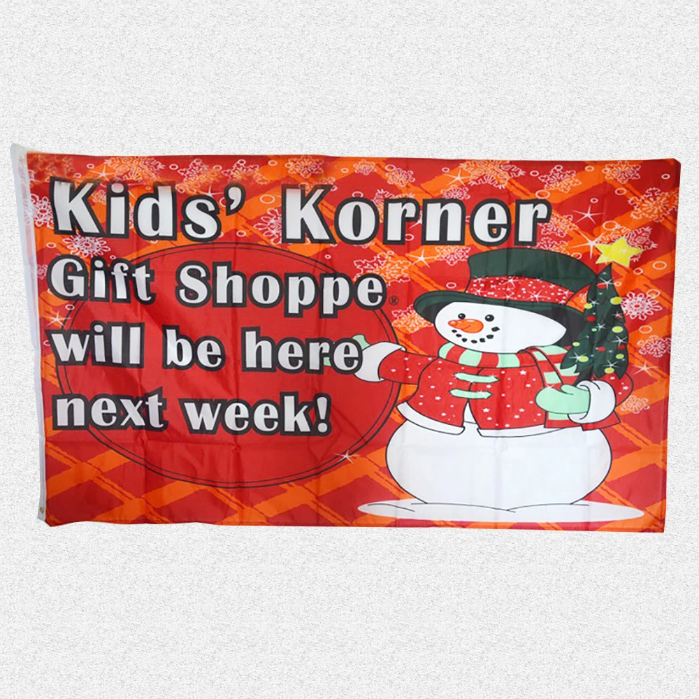 

Lychee Life Christmas Series Snowman Printed Flags Party Banner Flags DIY Birthday Festival Decoration Accessiories