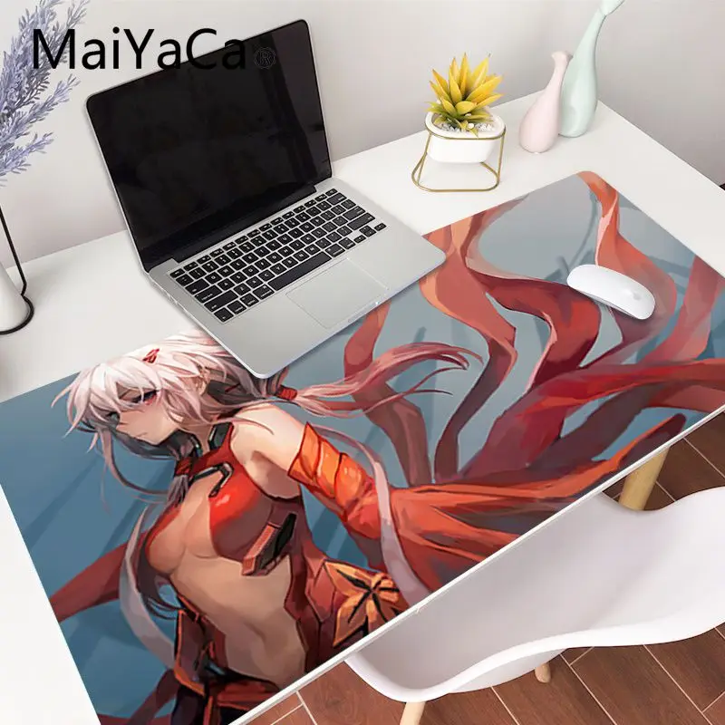 

MaiYaCa Hot Girl Anime Inori Yuzuriha Rubber Pad to Mouse Game Gaming Mouse Pad Large Deak Mat 700x300mm for overwatch/cs go