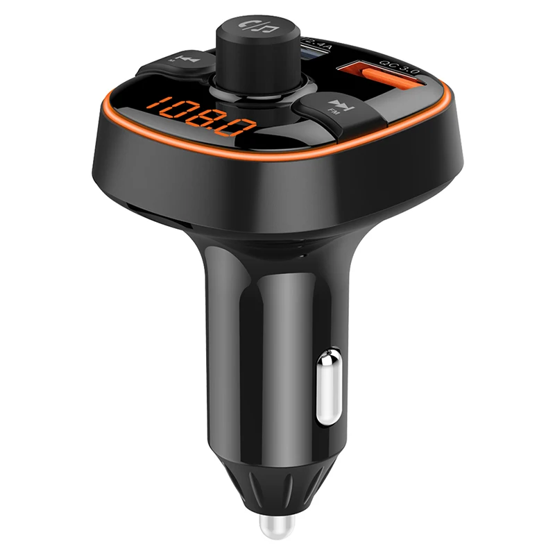 

FM-передатчик беспроводной FM-аудио адаптер Bluetooth-совместимый MP3-плеер 5,0 автомобильный комплект с светильник кой звонки в режиме громкой связ...