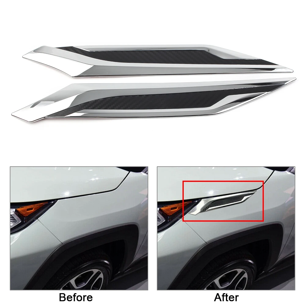 

Car Eyebrow Molding Cover Trim Styling Headlight Decorate For Toyota RAV4 2019 2020 RAV 4 ABS Plastic 2Pcs