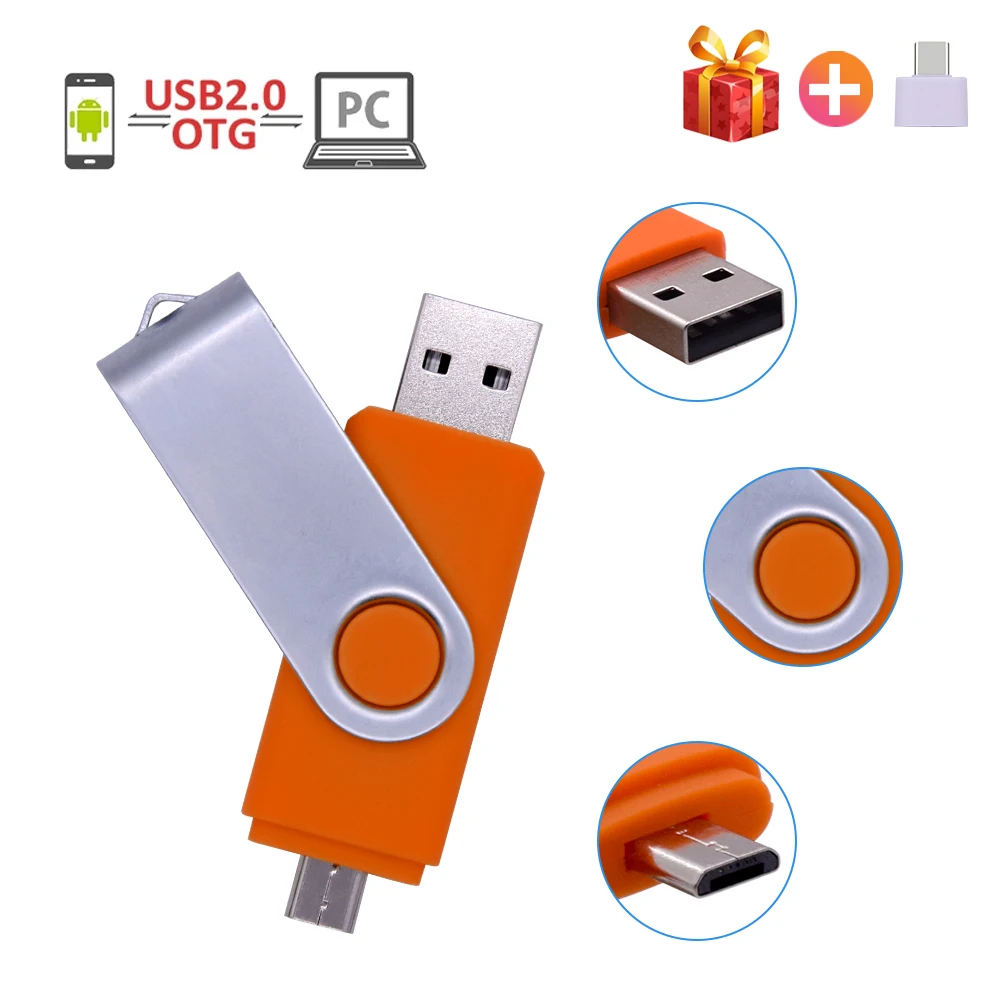 Флеш накопитель USB TYPE C и otg металлический 256/128/64/32/16 ГБ 32/64/128/16 ГБ|USB флэш-накопители|
