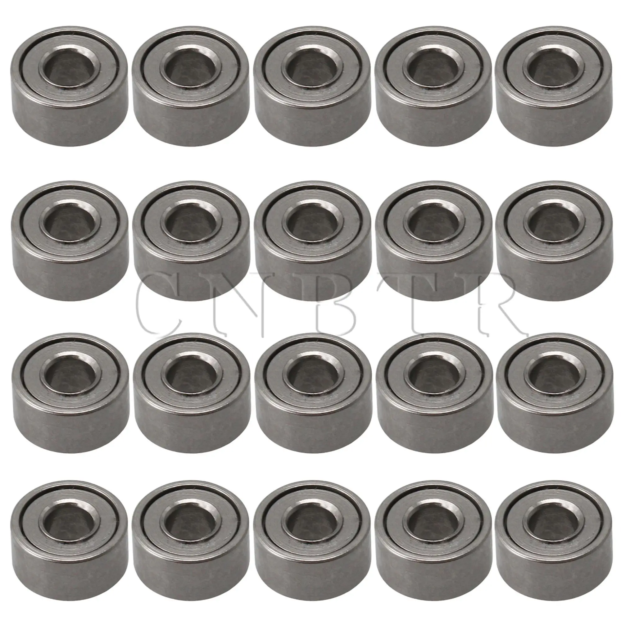

CNBTR 20 шт. MR52ZZ подшипники, стальные шарикоподшипники, миниатюрные 2x5x2,5 мм титановые