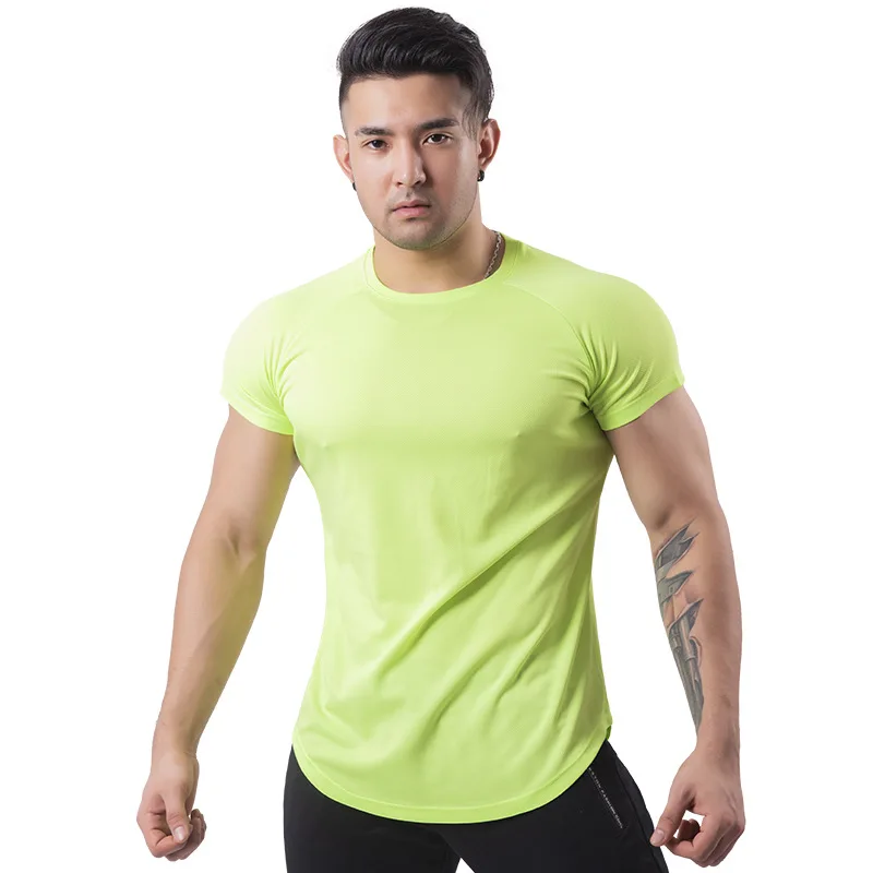 

Professional Running Fitness Cloths Training Exercise Short-sleeved T-shirt Men's Round-neck Loose Casual Sports Muscle 07JW441