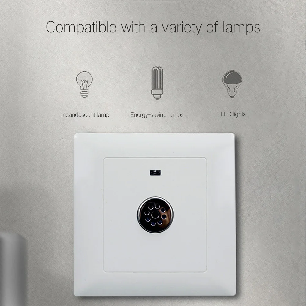 Скрытая умная панель управления звуком и светильник 220 В секундная Индукционная