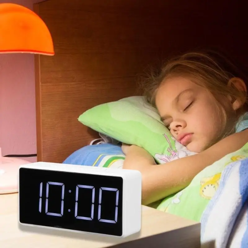 

LED Digital Alarm Clock with USB Port Snooze Table Clock Electronic Clock