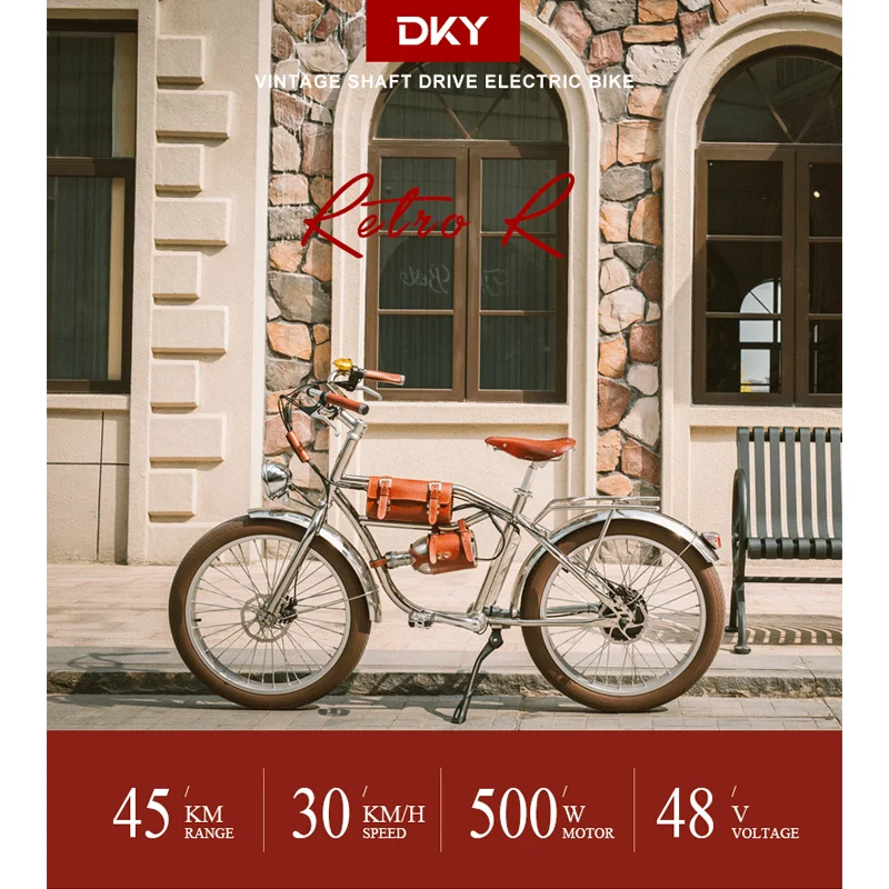 Online Elektrische Bike 500W Elektrische Fett Bike Strand Retro Bike Cruiser Elektrische Fahrrad Retro Elektrische Bike Classic Vintage Elektrische
