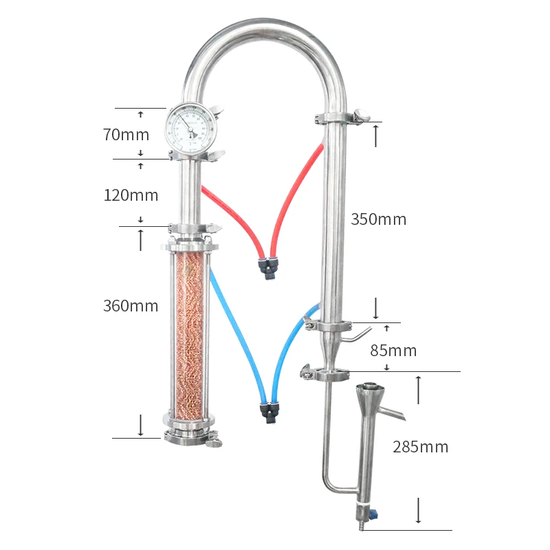 HOOLOO новые домашние тапочки сетка из чистой меди дистиллятор колонки для