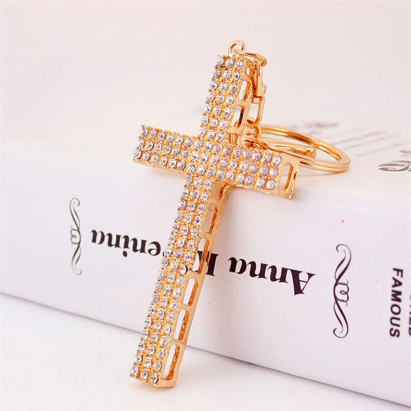 

Creative Gift Cross Metal Keychain Custom Car Retro Waist Key Ring Chain Pendants Keyfob