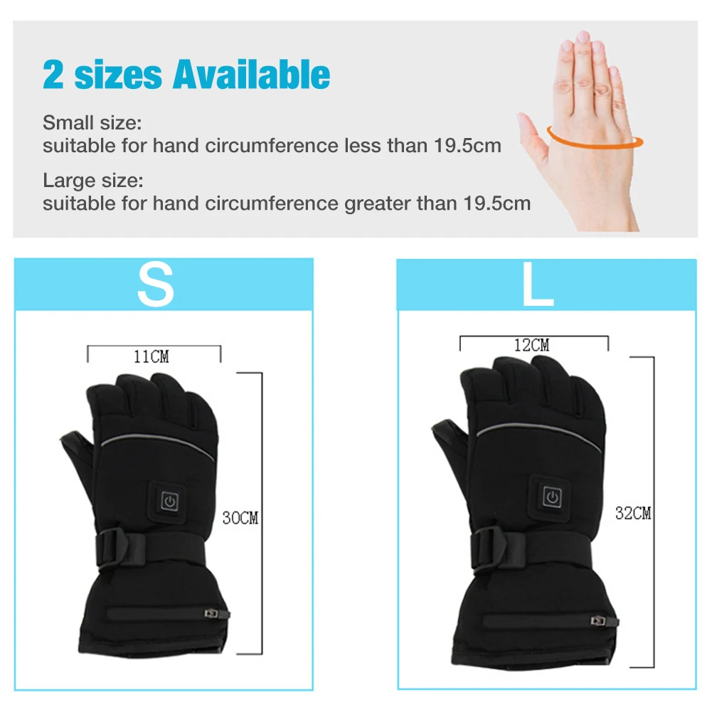 

Electric Heated Gloves 7.4V 4000MAh Battery Electric Heated Hand Warmer for Hunting Fishing Skiing Motorcycle Cycling