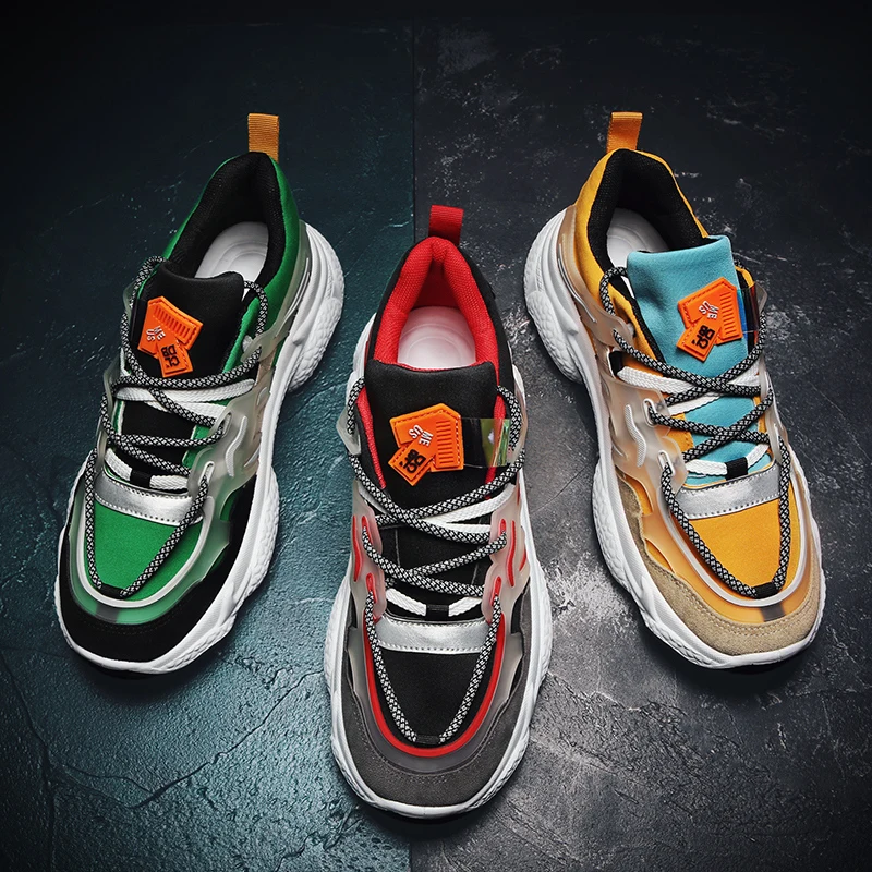 Высокие модные кроссовки подходящие к цвету повседневные туфли из натуральной