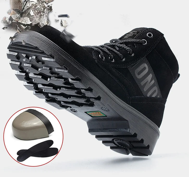 Уличные Водонепроницаемые зимние ботинки со стальным носком рабочая безопасная