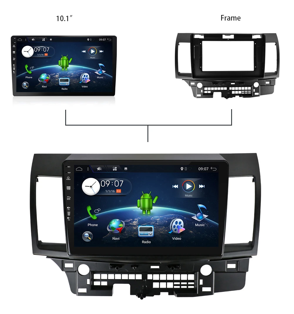 Автомагнитола 2 Din/1 Din мультимедийный плеер Android 10 0 для Mitsubishi Lancer 2006-2016 GPS навигация