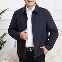 2021 hot sale new casual men autumn turn down collar long sleeve pocket zipper thin jacket coat