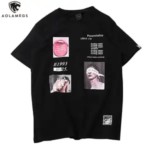 Мужская хлопковая футболка Aolamegs, с забавным принтом, с круглым вырезом, уличная одежда