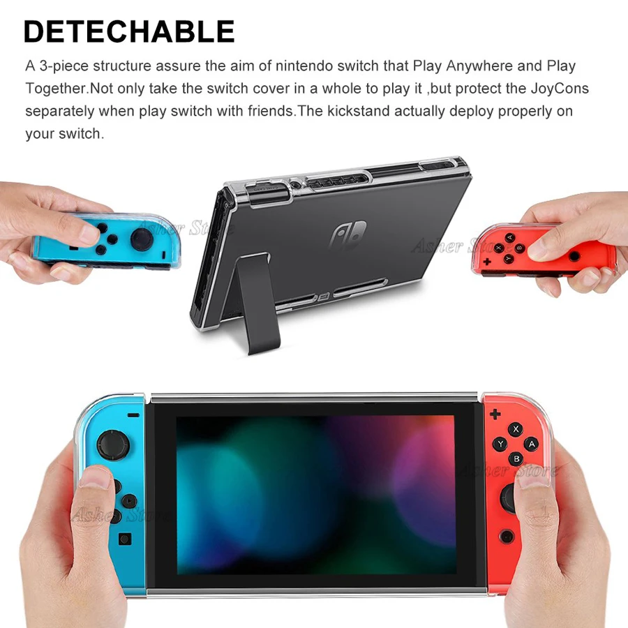 Новинка! Прозрачный защитный чехол с кристаллами для nintendo Switch, аксессуары для nintendo Switch