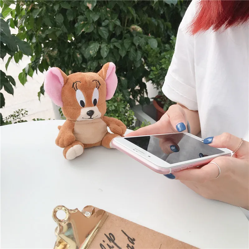 Для AirPod 2 Чехол 3D Том и Джерри мышь из мультфильма мягкого плюша беспроводной
