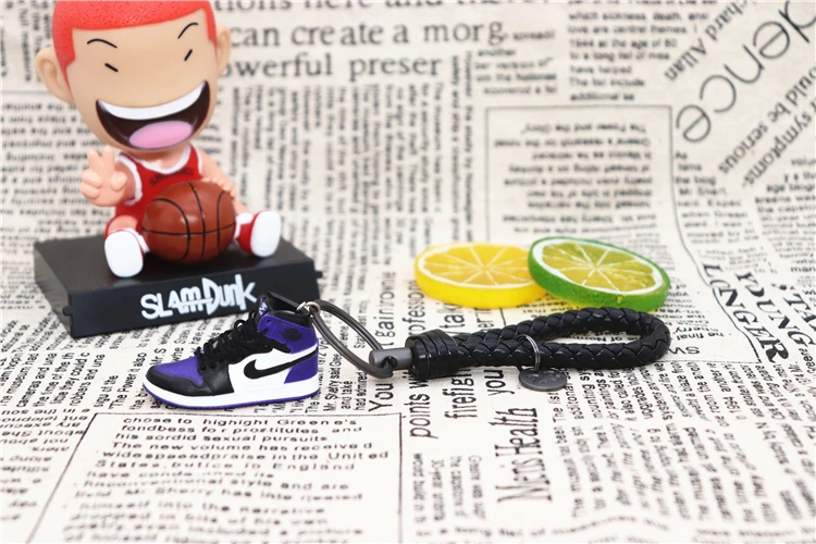 Ручной работы 3D AJ брелок Air Mini Jordan кроссовки модель милый брелок для ключей Баскетбольная обувь брелок лучший подарок Новая мода ювелирные изделия