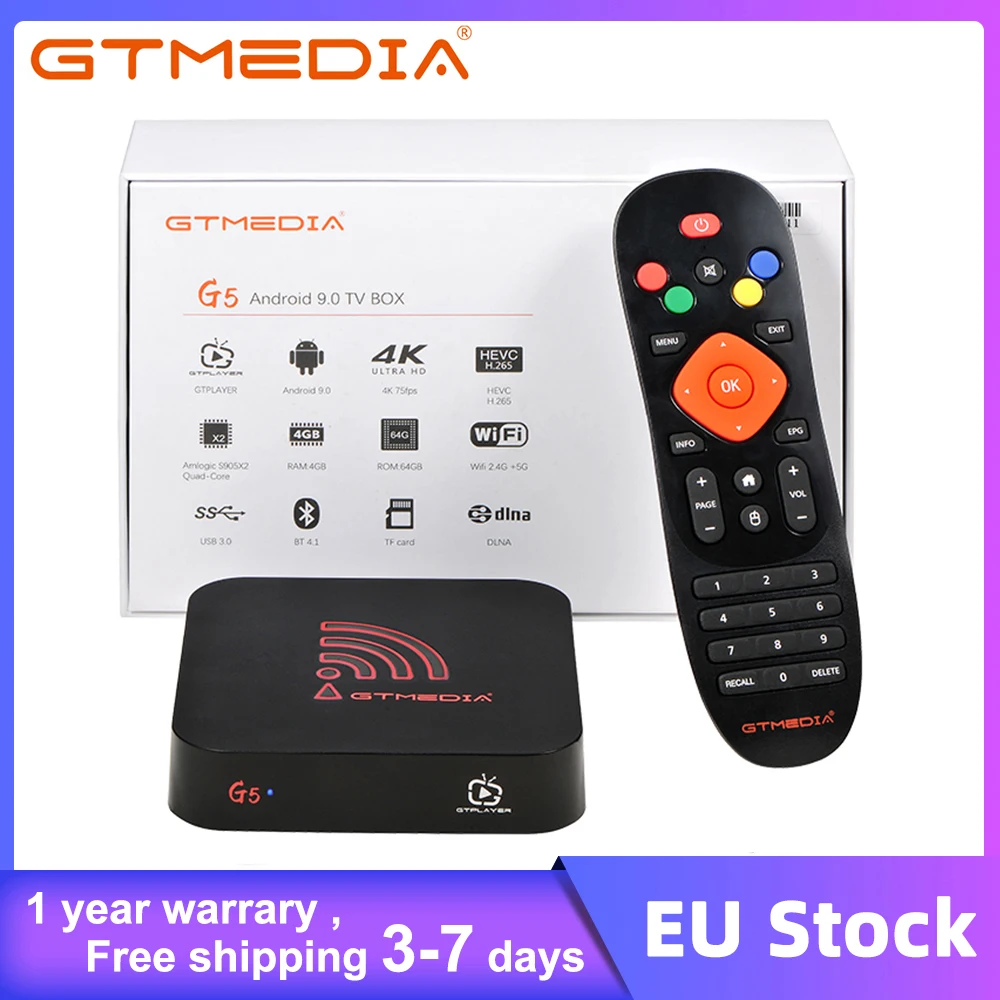 G5 Android ТВ коробка 9 0 4 ГБ 64 4K 3D видео Youtube Netflix Google Assistant Магазин Wi Fi Bluetooth игровой