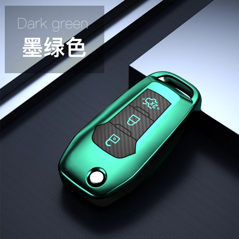 Чехол для брелка из углеродного волокна ТПУ Ford Focus 3 Fiesta Maverick Mondeo MK4 MK2 MK3 умный